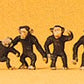 Preiser 20388 HO Animals - Monkeys Figures (Set of 10)