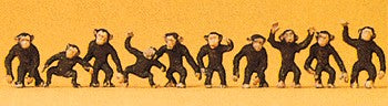 Preiser 20388 HO Animals - Monkeys Figures (Set of 10)