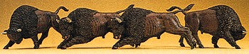 Preiser 20391 HO Animals - Buffalos Figures (Set of 4)