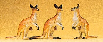 Preiser 20392 HO Animals - Kangaroos Figures (Set of 3)