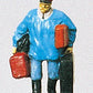 Preiser 28013 HO Railway Personel Porter Figure with Luggage