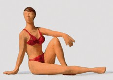 Preiser 28072 HO Seated Female Bather Figure