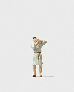 Preiser 28093 HO Man Shaving Figure