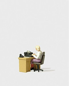 Preiser 28094 HO Secretary At Her Desk Figure