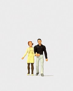 Preiser 28111 HO Walking Couple Figures (Set of 2)