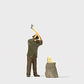 Preiser 28113 HO Chopping Wood Figure