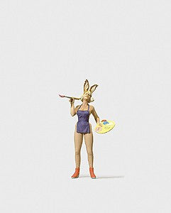 Preiser 29072 HO Female Artist with Bunny Ears Figure