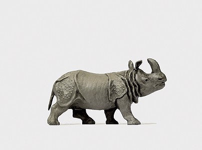 Preiser 29501 HO Animals - Indian Rhinoceros #1 Figure