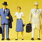 Preiser 45034 G Standing Passengers Figures (Set of 3)