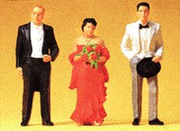 Preiser 45042 G Bride's Parents & Guest Figures (Set of 3)