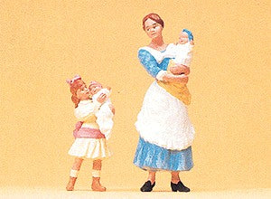 Preiser 45060 G Nurse-Maid with Children Figures (Set of 2)