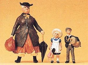 Preiser 45061 G Aunt Tully W/Nephew & Niece Figures (Set of 3)