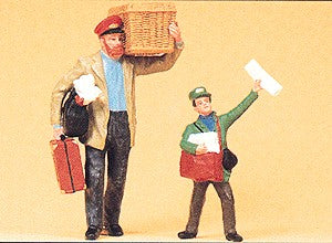 Preiser 45063 G Porter and Newsboy Figures (Set of 2)