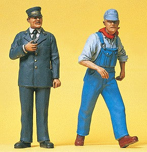 Preiser 45132 G US Railway Personnel Figures (Set of 2)