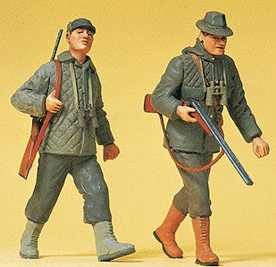 Preiser 45136 G Walking Huntsmen Figures (Set of 2)