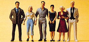 Preiser 45155 G Standing Travelers Figures (Set of 6)