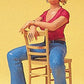 Preiser 45508 G Seated Young Woman Figure with Chair