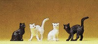 Preiser 47063 G Animals Assorted Cats Figures (Set of 4)