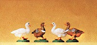 Preiser 47077 G Animals Ducks Figures (Set of 4)