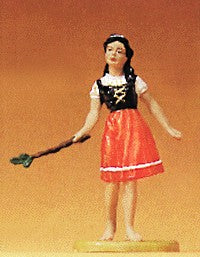 Preiser 47103 G Farm Girl with Switch to Round Up Livestock Figure