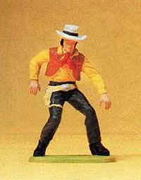 Preiser 54804 G Cowboy Drawing His Revolver Figure