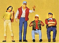 Preiser 63071 G Truckers & Hitch Hiker Figures (Set of 4)