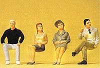 Preiser 63074 G Seated Travelers Figures (Set of 4)