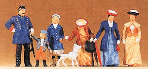 Preiser 65303 O 1900's Geman Policeman & Passers-By Figures (Set of 7)