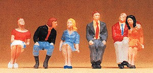 Preiser 65306 O Seated Passenger Figures (Set of 6)