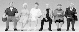 Preiser 65338 O Seated Passengers Figures (Set of 6)