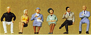Preiser 68209 O Scale Seated Passengers Figures (Set of 6)