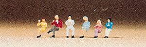 Preiser 79014 N Seated People #2 Figures (Set of 6)