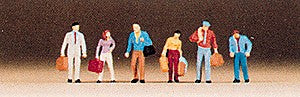 Preiser 79018 N Walking Passengers Figures (Set of 6)