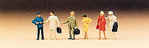 Preiser 79029 N At the Platform Gate Figures (Set of 6)