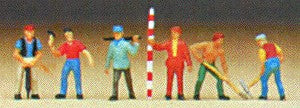 Preiser 79030 N Road Construction Workers Figures (Set of 6)