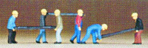 Preiser 79034 N Railroad Work Men With Tools Figures (Set of 6)