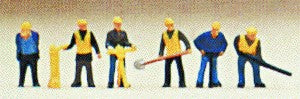 Preiser 79035 N Track Maintenance Gang W/Tools Figures (Set of 6)
