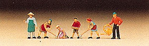 Preiser 79046 N Gardeners with Tools Figures (Set of 6)