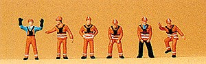 Preiser 79062 N Railway Shunters Figures (Set of 6)