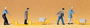 Preiser 79081 N Delivery Men with Loads Figures (Set of 3)
