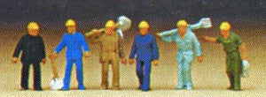 Preiser 79096 N Track Maintenance Workers Figures (Set of 6)
