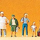 Preiser 79097 N Bakers with Customers Figures (Set of 7)