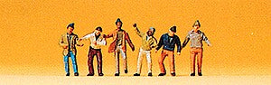 Preiser 79101 N Standing Working People Figures (Set of 6)