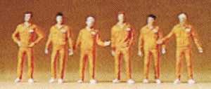 Preiser 79104 N Standing Mechanics Figures (Set of 6)