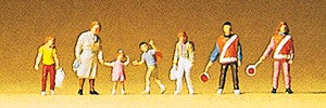 Preiser 79109 N School Crossing Patrol Figures (Set of 7)