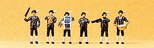 Preiser 79120 N Bavarian Musicians in Traditional Costumes Figures (Set of 6)