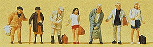 Preiser 79126 N Standing Commuters Figures (Set of 7)