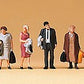 Preiser 79140 N Waiting Passengers with Bags Figures (Set of 6)