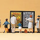 Preiser 79145 N Passengers Checking Schedule Figures (Set of 6)