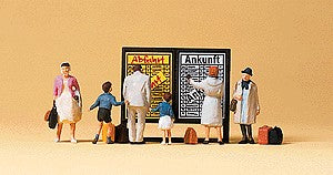 Preiser 79145 N Passengers Checking Schedule Figures (Set of 6)